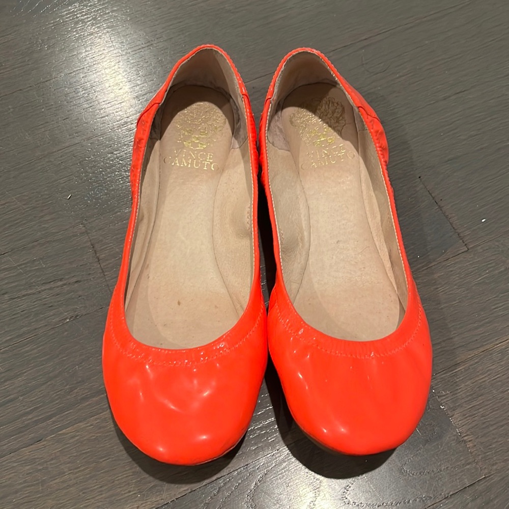 Vince Camuto Ellen Neon Orange Ballet Flats